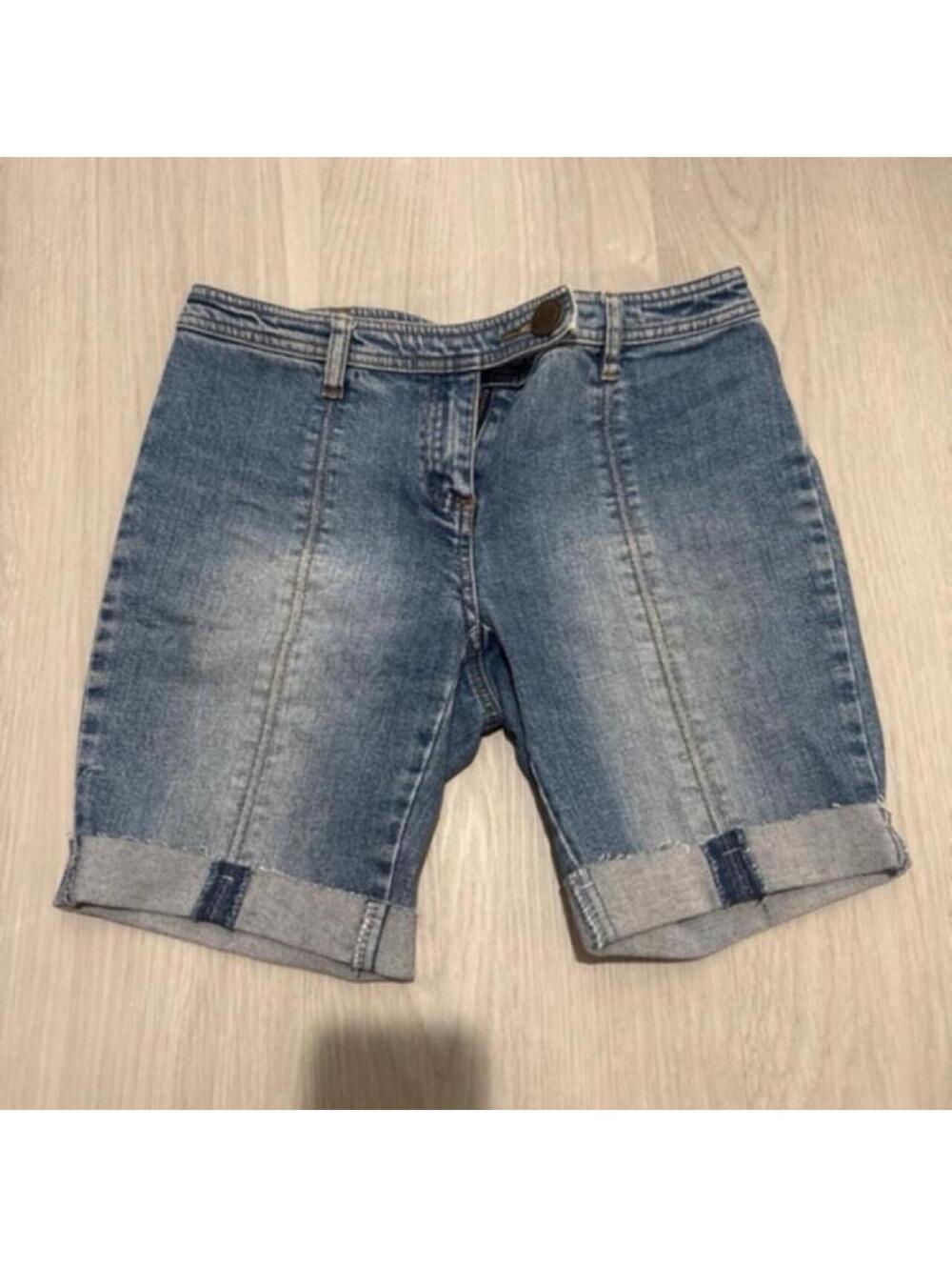 INC International Concepts Front-Seam Cuffed Denim Shorts – Size 2